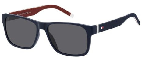Tommy Hilfiger TH 1718/S FLL Matte Blue Sunglasses Man Injected, Rectangular, 56