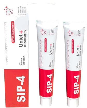 SIP-4 Zahnpasta, Toothpaste Probiotic Whitening and Stain-Removing Toothpaste, Zahnpasta Whitening and Stain Removal mit Zahnweiß-Stift, Probiotische Zahnpasta, Freshen Breath Zahnpasta (2PCS)