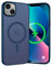 WXX für iPhone 13 Hülle, iPhone 14 Hülle Magnetisch Hülle Kompatibel mit MagSafe, Rundumschutz Stoßfeste Schutzhülle Translucent Rückseite Handyhülle iPhone 13/14 6,1 Zoll (Blau)