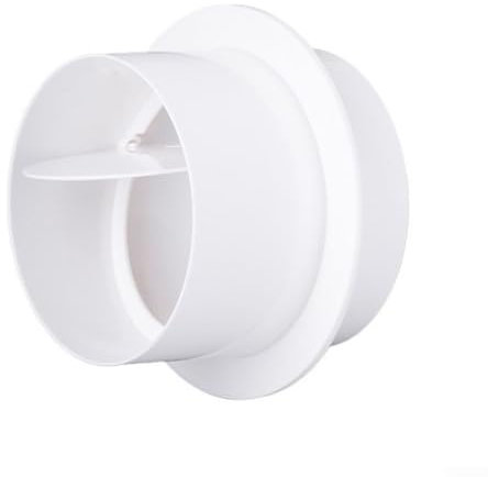 Feegow Clapet anti-retour en PVC pour ventilateur de salle de bain pour éviter les refoulements - Tuyau rond - Amortisseur de courant d'air - 150 mm