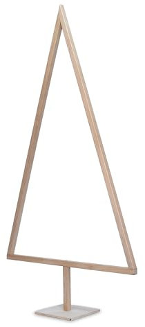 Arbol de Navidad de Madera con Forma Triangular, en Pino Natural, para Suelo y para Colgar (180 cm)