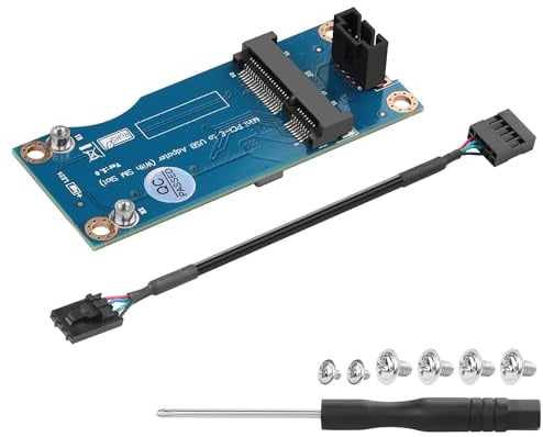 GINTOOYUN Mini PCI-E WWAN/LTE Karte auf Motherboard USB 9-polig Adapter Mini PCIE 3G/4G Netzwerkkarte auf Motherboard USB 9-polig Test Converter mit SIM Slot für WWAN/LTE Karten
