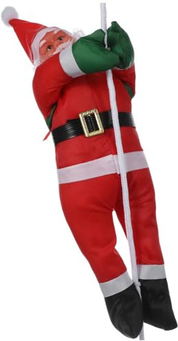 MUSISALY Kletternder Weihnachtsmann 40 cm Weihnachtsschmuck Dekoration Für Weihnachtsbaum Partyzubehör Anhänger Zum Aufhängen