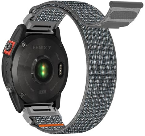 chinbersky Quickfit 22mm Loop Nylon Armband für Garmin Fenix 5/5 Plus/6/6 Pro/7/7Pro/EPIX Pro 47mm, für Garmin Epix 2, Instinct/Instinct 2 Solar, Forerunner 935/945/955, Approach S60/S62, Descent G1