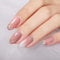 24PCS Short Oval Pink Glitter Press on Nails – Almond Style Full Cover Acrylic False Nails with Rhinestones, Reusable & Non-Toxic, Salon-Quality DIY Manicure for Women