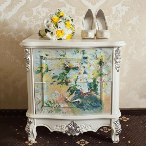 neukids 42 × 50 cm, carta decoupage per mobili, pittura a olio, decorazione di giglio, carta di riso decorativa per pareti della camera da letto, per oggetti irregolari