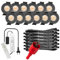 PREMIUM Mini LED- Einbauspots Warmweiss 3.000K, SMART, APP, ALEXA, DIMMBAR, IP65, FUNK 3W Einbaustrahler Terrassenüberdachung, Bad, Sauna mit Fernbedienung (ANTHRAZIT, 12x SMARTHOME LED-SET)