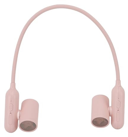 Dpofirs Ventiladores de Cuello Portátiles, Ventilador Personal Ultra Silencioso de bajo Ruido 3 Velocidades Ajustables, Ventilador de Cuello de Calado de Uso Portátil Recargable de USB (Pink)