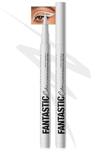 Weiß Eyeliner Stift, Color Waterproof White Liquid Eye Liner Pen for Women | Wasserfest Bunt Mattes Eyeliner Pencil, Pigmented Long-lasting, Smudgeproof,Ultrapigmentiert,Halloween Makeup-01
