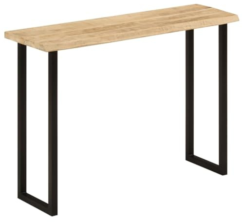 Tomostar Table Console, Console Meuble Table d'entrée de Couloir à Live Edge 105x33x76 cm Bois de manguier Massif