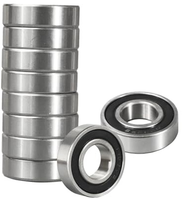 Flewdart 10pcs Kugellager 6002RS, rillenkugellager 15 x 32 x 9mm 6002 2rs doppelte Schutzchromlegierung für DIY, Drehbänke, Motoren, 3D-Drucker, Fräsmaschinen(6002RS 10pcs)