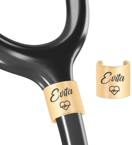 Personalisierte Stethoskop Namensschilder, Individuell Gravierte Stethoskop-Namensschilder, Stethoskop Anhänger mit Geburtstagsblumen-Design Geschenk für Krankenschwestern, Ärzte, Gold