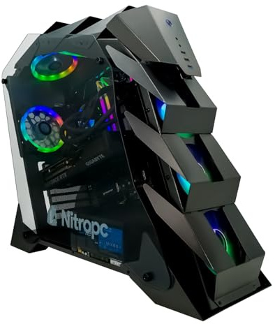 NitroPC - PC Gaming Élite Gold (Intel Core i9 14900K 24/32 6.0GHz, RTX 5080 16GB, RAM 64GB RGB, M.2 2TB, Windows 11, WiFi) Ordenador de sobremesa, PC Gamer Nueva versión