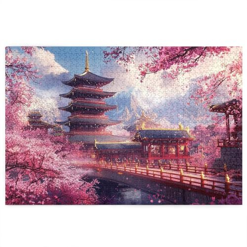 Puzzle 5000 Pieces Japon, Puzzle 5000 Pieces Adultes en Bois, Bricolage Jeu Éducatif avec Boite Cadeau pour Adultes, Bois Épais et Résistant, Puzzles pour Tableau Decoration Murale, (Paysage) V-96