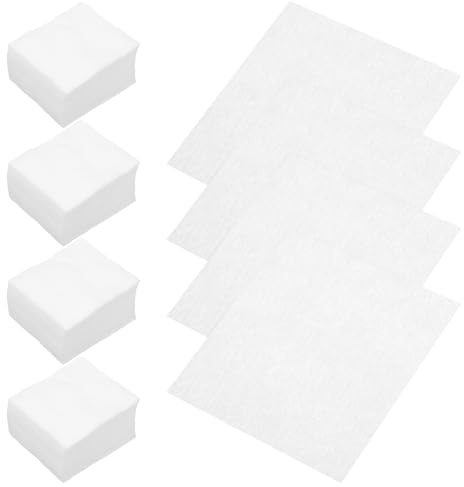 TEHAUX 1200 Stück Make Up Entferner Wattepads aus Vliesstoff Weiß Dünne Reinigungspads für Gesicht und Nagellack Weich Saugfähig Einweg für Salon und Tägliche Hautpflege