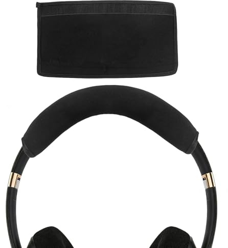 sourcing map 2 Pcs Replacement Headphone Headband Cover(Fits 4.5cm) - Universal Fabric Headband Cover Cushion Protector for Large Sized Most Headset, Black