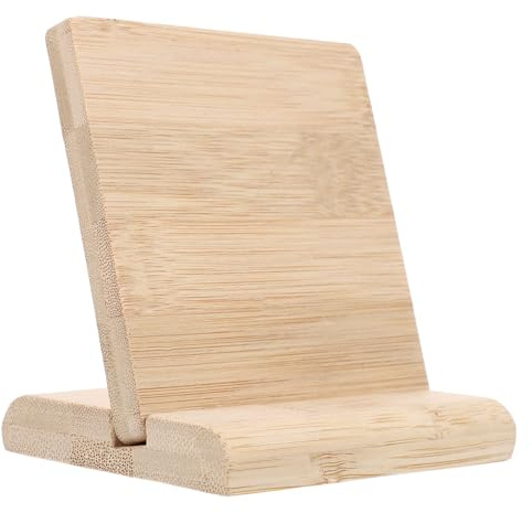 Cabilock Blanko Bambusplatte mit Gravur und Sockel Elegantes Namensschild für Desktop Einfache Anwendung Natürliche Bambusqualität für Schreibtisch und Werbung