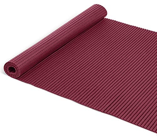ANRO Badematte Badvorleger Weichschaummatte Badläufer Antirutsch Rot/Bordo 65x200cm