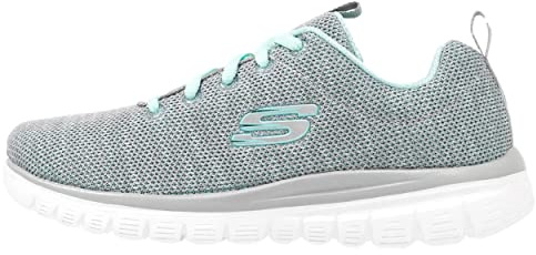 Skechers Damen Graceful-twisted Fortune Sneaker, Gray Mint Gymn, 38.5 EU