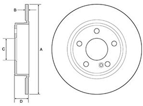 DELPHI BG4555C 2x Bremsscheiben Hinten Ø276mm voll Kompatibel mit MERCEDES-BENZ B-Klasse W246, W242 2464230012 246423001207 A2464230012