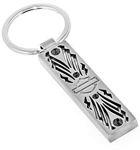 Harley-Davidson Bar and Shield with Swarovski Crystal Inlay Keychain