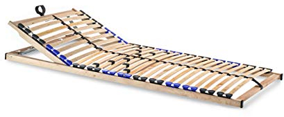 snoozo Lattenrost Lattenrahmen TwinFlex | 28 Federleisten | 5-facher Härteverstellung | zur Selbstmontage | geeignet für alle Matratzen | Kopfteil verstellbar | 90 x 200 cm