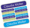 INDIGOS UG - Namensaufkleber Kinder Schule - 54 Namensschilder selbstklebend Mini - blau - 40x6mm - Aufkleber selbst gestalten - personalisiert mit Wunschtext - für Kindergarten, Sport