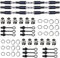 12Pcs 5.5MM x 2.5MM Male DC Power Plug Solder Power Jack Adapter Connector + 12 Pcs 5.5MM x 2.5MM Female DC Panel Socket Mount Adapter Solder+ 12Pcs Rubber Protector Caps for Audio/Video/Phone/CCTV