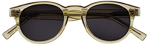 OPULIZE Rox Super Stylisch Transparente Gold Damen Sonnen-Leser Lesebrille UV400 Metallllscharniere Runden Lesehilfe S89-9 +2,00