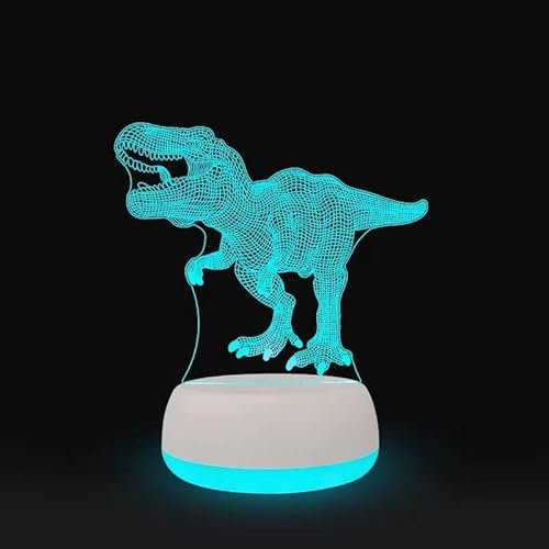 Xdorra Tyrannosaurus rex Dino Nachtlicht, 7-Farben-Touch-Nachttischlampe, Tyrannosaurus Dinosaurier Nachtlicht Kunstlampe für Erwachsene und Kinder Männer