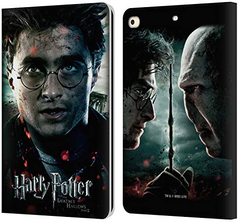 Head Case Designs Licenza Ufficiale Harry Potter Primo Piano Deathly Hallows VIII Custodia Portafoglio in Pelle Compatibile con Apple iPad 9.7 2017 / iPad 9.7 2018