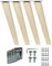 woplus Lot de 4 pieds de meubles en bois de hêtre - Longueur : 25 cm - Surface propre (oblique [25 cm])