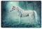 Fantazio Teppiche mit weißem Einhorn in einem Wald, gerader Teppich-Greifer für Ecken und Kanten, idealer Teppichstopper für Küche/Badezimmer, Polyester, 1, 72 x 48 inch