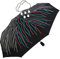 Knirps Regenschirm Damen Taschenschirm Large Duomatic Wet Print Rope Schwarz