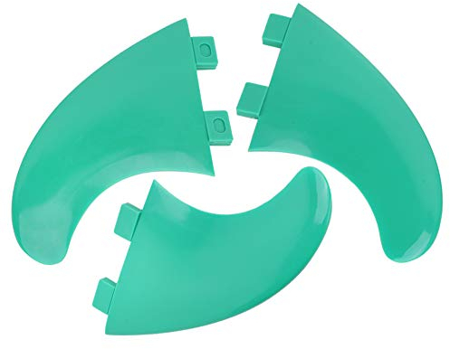 MAGT Surfbrett Fin, 3 Stück FCS G5 Surfbrett Finne Links Mitte Rechts Surfboard Tail Flosse für Longboard Shortboard(Grün)