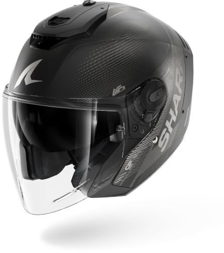 Shark, Jet Motorradhelm RS JET CARBON SPEED-TECH Carbon Anthracite Black DAK, XXL
