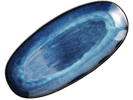 Fish Plate Ceramic Fish Serving Platter Fish Dish Sushi Dishes Porcelain Food Tray Dinner Plates Oven Safe for Fruit Cheese Dessert Appetizers 13.6 Inch