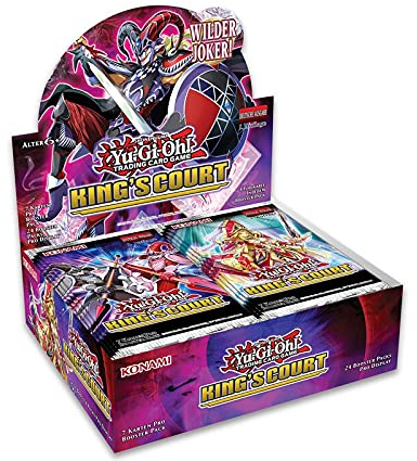 YuGiOh! King's Court Booster Display | DEUTSCHE AUSGABE | NEU & OVP | Yu-Gi-Oh Karten | + Arkero-G 100 Small Soft Sleeves