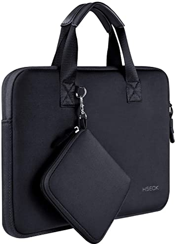 HSEOK 12.9 13 inch Elastic Laptop Case with Small Pouch Compatible with 13 inch MacBook Air M3/M2/M1, Mac Pro M2/M1, iPad 13 12.9, XPS 13 and Most 12.9-13 inch Notebooks Tablets Chromebooks -B02K01