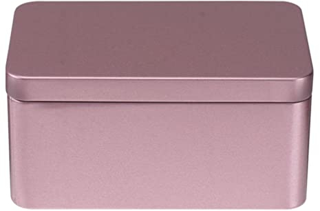 Cabilock Rechteckige Blechdose 2 StüCk Teedose Kaffeedose Vorratsdose Mit Deckel FüR Tee GewüRze Kaffeebohnen Schmuck Rosa Metall Aufbewahrungsdose 13×8×6.5cm