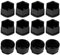 20 Stück Universal 17 Mm Radschraubenkappen-Set, Auto-Radmutternkappen, Felgenmutterkappen, Radkappen mit Abzieher(Schwarz)