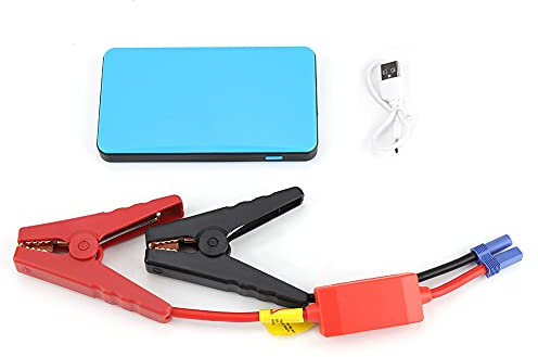 Démarreur de batterie de voiture, chargeur de batterie multifonction en plastique ABS ultra fin pour auto Bleu