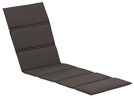 KETTtex Auflage Liege Anthrazit Uni I Gartenliege Polster 200x60x3cm I Trendy Liegenauflage weich & robust I UV-beständige Liege-Auflage I Dessin 8667