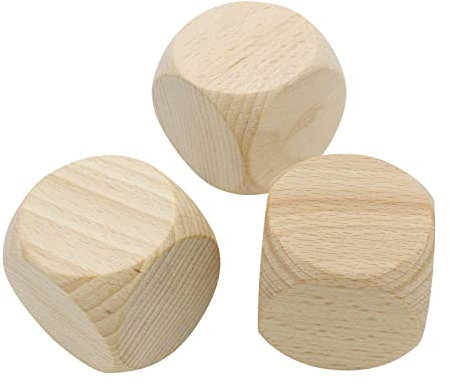 Holzwürfel - Blankowürfel - Gebetswürfel - Bastelwürfel von Gico - Diverse Packungen & Größen - (50 mm)