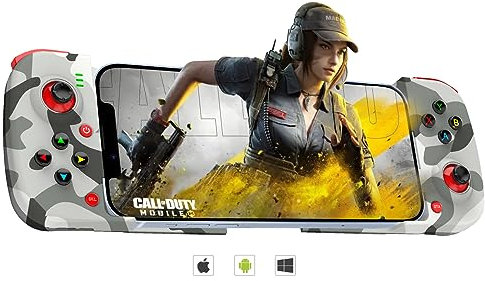 Joso Controller di Gioco Mobile per Android, iPhone, PC con programmabile M1/M2, Controller telefonico per iPhone 14, 13, 12, 11, Samsung Galaxy, Xiaomi, Oppo, Realme, Huawei, Vivo (Camouflage)