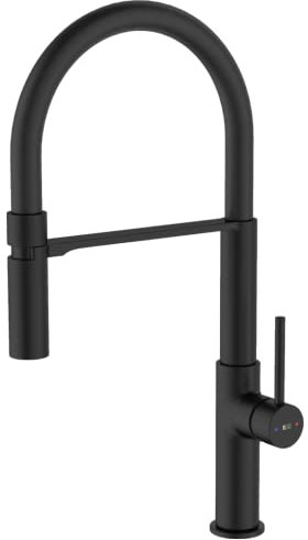 Essebagno Magneto mitigeur évier à douchette mobile noir mat