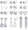 Kakonia 12 Paare Clip auf Ohrringe für Frauen Mädchen Nicht Durchbohrt Zirkonia Perle Kristall Strass Silber Gold Ohrstecker Baumeln Fashion Clip Ohrring Set