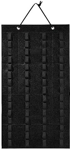 Hanging Storage Organizer for 1/64 Diecast Model Car Display Case Neatly Display Hold up 60 Toy Cars for Bedroom Kids Room Livingroom, black