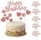 18pcs Tortendeko Geburtstag, Cake Topper Geburtstag, Happy Birthday Tortendeko, Torten Deko Mädchen, Kuchen Deko Geburtstag, Cake Decoration