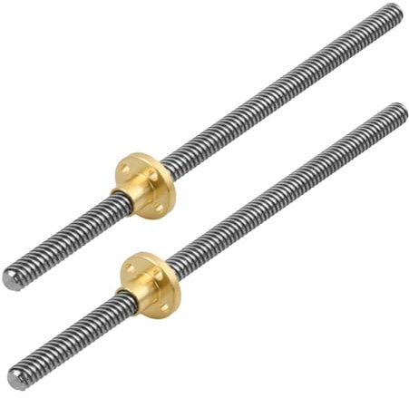 Set di 2 Viti a Ricircolo di Sfere Tr8x8 da 200 mm con Filettatura Acme per il Controllo Preciso dell'Asse Z nelle Stampanti 3D e nelle Macchine CNC